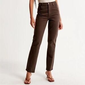 Brown abercrombie fitch straight